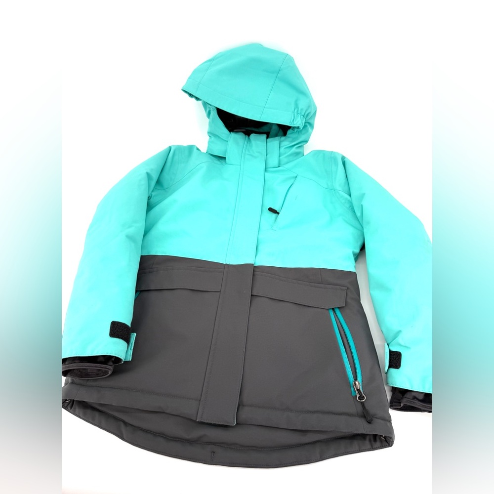 Boulder Gear Technical Apparel Teal Ski Bib Hooded Jacket Size Medium 12/14